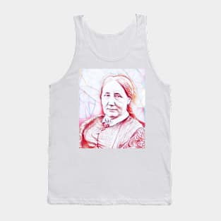 Elizabeth Gaskell Portrait | Elizabeth Gaskell Artwork Line Art Tank Top